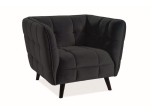 Castello czarny fotel bluvel 19 / nogi wenge      