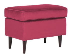 Podnóżek Ron bluvel 59 bordowy / wenge    