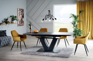 Stół Montblanc szary mat 160(200)x90