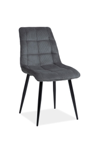 Chic sztruks czarny stelaż / szary Fjord 15