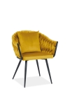 Nuvo velvet czarny stelaż / curry bluvel 68 