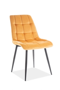 Chic velvet czarny stelaż / curry bluvel 68