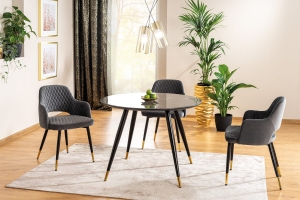 Cyryl czarny efekt kamienia/czarny-złoty stelaż FI100