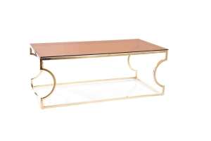 Kenzo A szkło hartowane bursztynowe / złoty stelaż