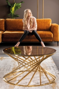 Ottavia A szkło dymione bursztynowe / złoty