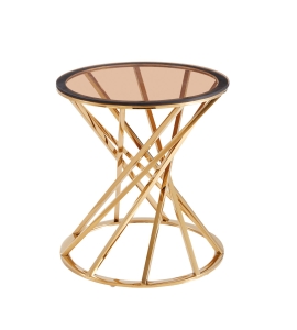 Ottavia B szkło dymione bursztynowe / złoty