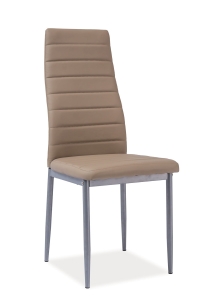 H261 bis aluminum / ekoskóra ciemny beż