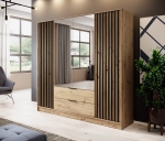 Nelly 4D dąb artrisan / czarny z lustrem