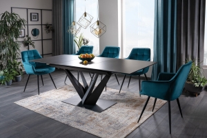 Sorento Ceramic efekt marmuru / czarny mat 160(220)X90