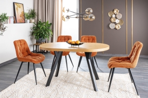 Domingo II okleina naturalna dąb / czarny 140(272)X80