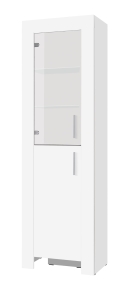 Witryna stojąca CEZAR C5 LEWA biały