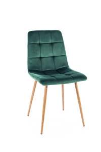 Mila D velvet bluvel 78 zielony / stelaż dąb     