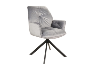 Boggie II obrotowe velvet czarny stelaż / bluvel 14 szary 