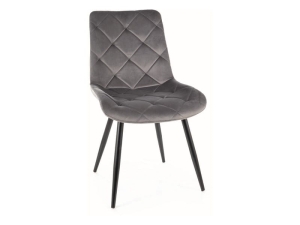 Ralph velvet czarny stelaż / bluvel 14 szary