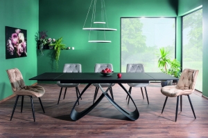 Samanta ceramic czarny sahara noir / czarny mat 160(240)x90