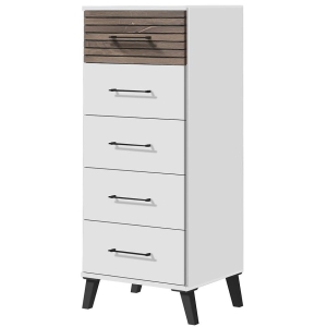 Komoda CARLO 4 - biały/dąb flagstaff