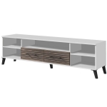 RTV CARLO 6 - biały/dąb flagstaff