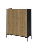 Witryna LANDO 1 - czarny dąb artisan