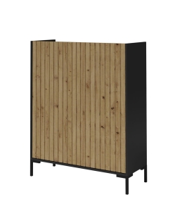 Witryna LANDO 1 - czarny dąb artisan