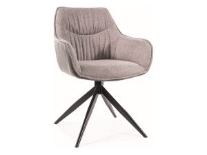 KRZESŁO SEMPRE BREGO/BUFFALO CZARNY STELAŻ / SZARY 07/SZARY 06