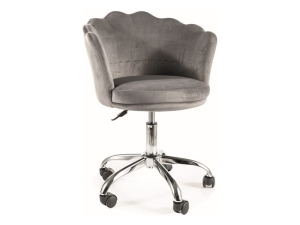 FOTEL OBROTOWY ROSE VELVET SZARY BLUVEL 14