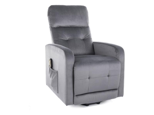 FOTEL ROZKŁADANY OTUS II (FUNKCJA PIONIZACJI) VELVET SZARY BLUVEL 14