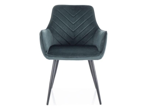 KRZESŁO FIG VELVET CZARNY STELAŻ/ZIELONY BLUVEL 78