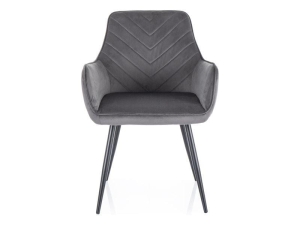 KRZESŁO FIG VELVET CZARNY STELAŻ/SZARY BLUVEL 14