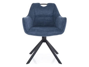 KRZESŁO REMO BREGO CZARNY STELAŻ/ GRANATOWY 86