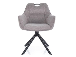 KRZESŁO REMO BREGO CZARNY STELAŻ/ SZARY 07
