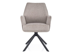 KRZESŁO HUGO BREGO CZARNY STELAŻ / J.BEŻ 31