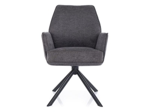 KRZESŁO HUGO BREGO CZARNY STELAŻ / C.SZARY 18
