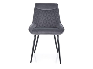 KRZESŁO AGAT VELVET CZARNY STELAŻ/SZARY BLUVEL 14