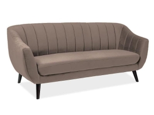 SOFA ELITE 3 VELVET C.BEŻ BLUVEL 40 / WENGE