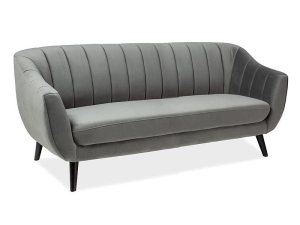 SOFA ELITE 3 VELVET SZARY BLUVEL 14 / WENGE