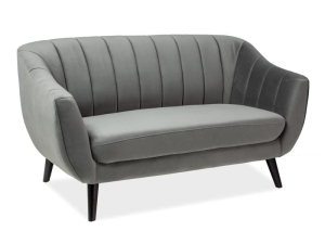 SOFA ELITE 2 VELVET SZARY BLUVEL 14 / WENGE