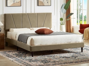 ŁÓŻKO SAVANA VELVET 160X200 KOLOR BEŻ TAP.28