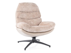 FOTEL GISELLE RÓŻ ANTYCZNY TAP.236/BEŻ SKÓRA SYNTETYCZA TAP.237