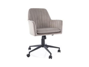 FOTEL OBROTOWY Q-886 VELVET CIEMNY BEŻ BLUVEL 40