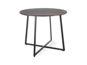 STÓŁ LUNA BRĄZ RUSTYKALNY/CZARNY FI90