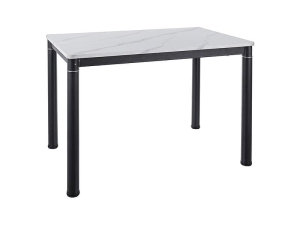 STÓŁ DAMAR BIAŁY EFEKT MARMURU/CZARNY MAT 110X70