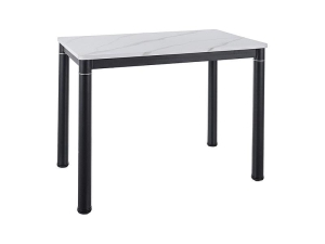 STÓŁ DAMAR BIAŁY EFEKT MARMURU/CZARNY MAT 100X60