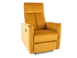 FOTEL ROZKŁADANY NIKOS VELVET CURRY BLUVEL 68