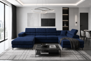 Narożnik VERONA U plamoodporny z funkcją spania – Monolith 77 – prawy