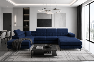 Narożnik VERONA U plamoodporny z funkcją spania – Monolith 77 – lewy