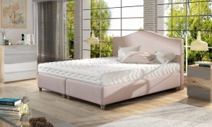 Łóżko tapicerowane Clara + pojemniki na pościel