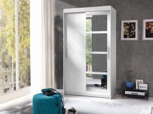 Szafa z lustrem NERO 120cm biały